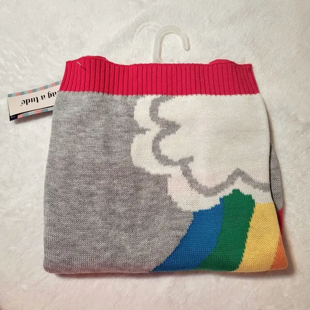 Wagatude Dog Sweater Rainbow and Cloud Design Knit Pride Size XXL 2XL New